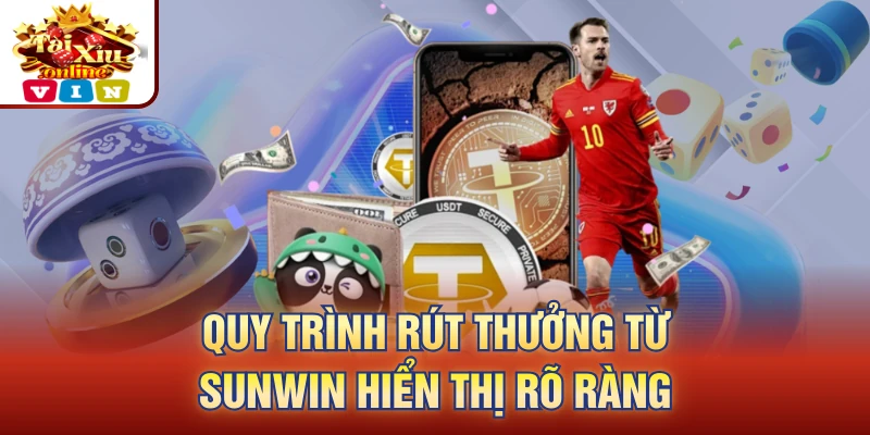 Quy trình rút thưởng từ Sunwin hiển thị rõ ràng